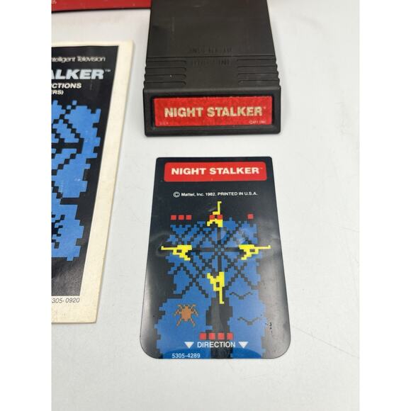 Night Stalker Intellivision Game With Box Manual And Overlays Mattel - Picture 7 of 11